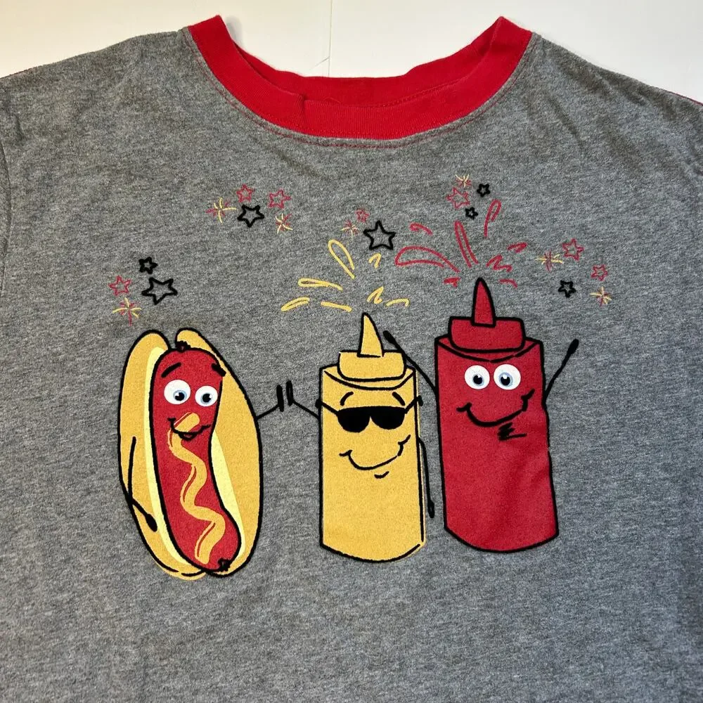 Hanna Andersson Hot Dog Graphic T-Shirt - Size 160 - Picture 2 of 4